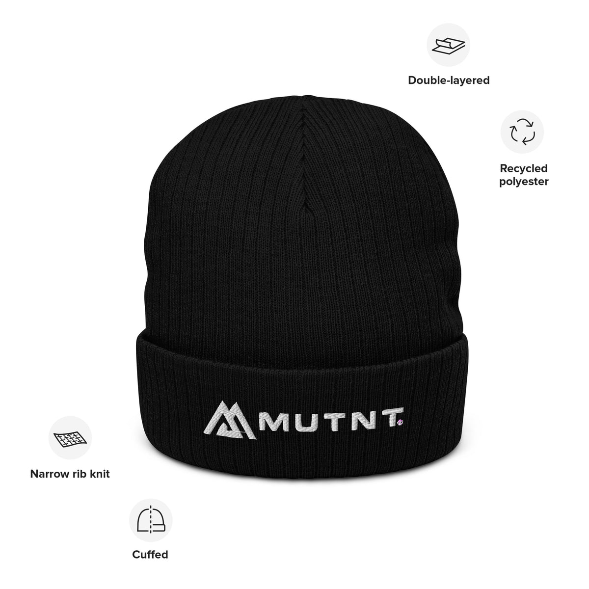 MUTNT Ribbed knit beanie
